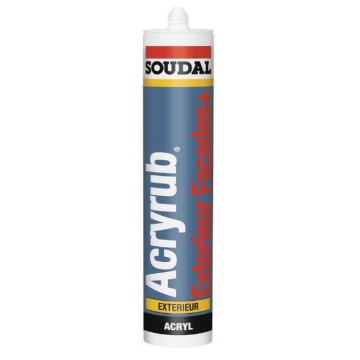 Beyaz Soudal Acryrub 310ML Exterior Facade+ (30 lu koli)
